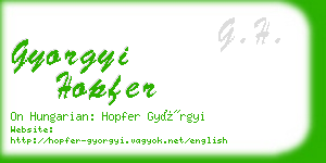 gyorgyi hopfer business card